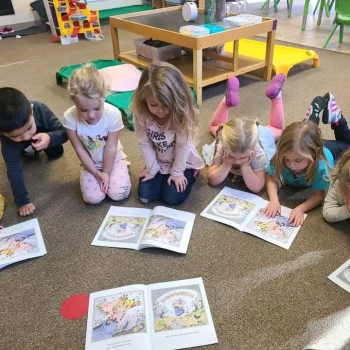 Kids reading in classroom at K2 Centers of CNY